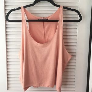 Brandy Melville Pink Suede Crop Tank!